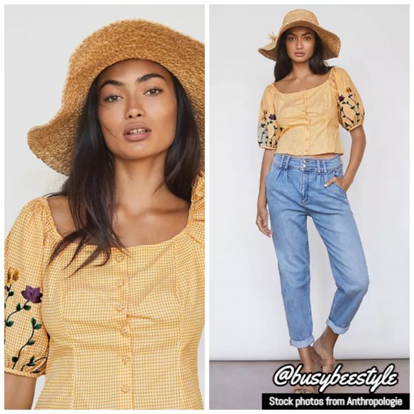NWT Amabella Embroidered Blouse Small - Picture 1 of 6